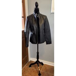 De Coded Black Leather Jacket Size M Steampunk Gothic Whimsigoth Witch Core